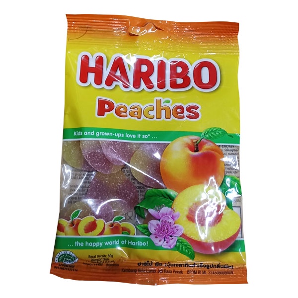 Jual HARIBO PEACHES 80 GR - PERMEN | Shopee Indonesia