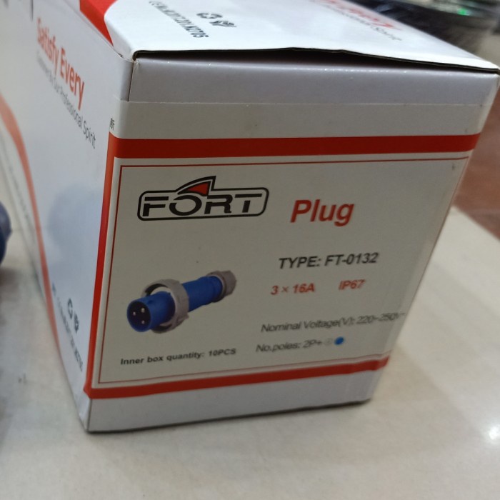 Jual FORT Industrial Plug 3 x 16A IP67 FT-0132 Male 1Phase | Shopee ...