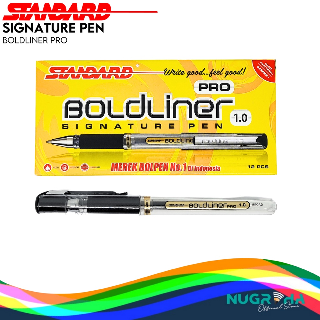 Jual BALLPOINT / PENA / PEN GEL STANDARD BOLDLINER PRO 1.0 MM | Shopee ...