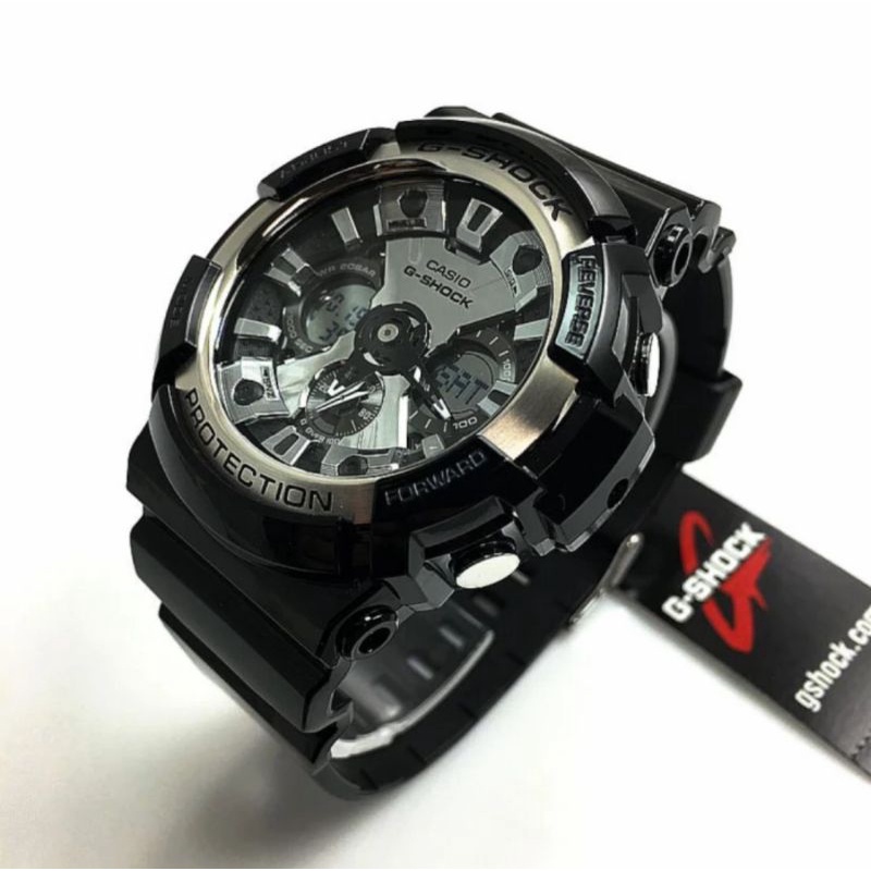 Bracelet De Montre Résine Noir Brillant Pour Casio G-Shock GA-200BW - Remplacement, Neuf Avec étiquettes