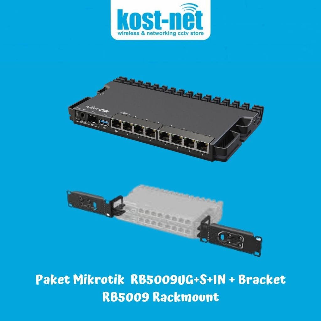 Jual Paket Mikrotik RB5009UG+S+IN + Bracket RB5009 Rackmount Kit K-79 ...