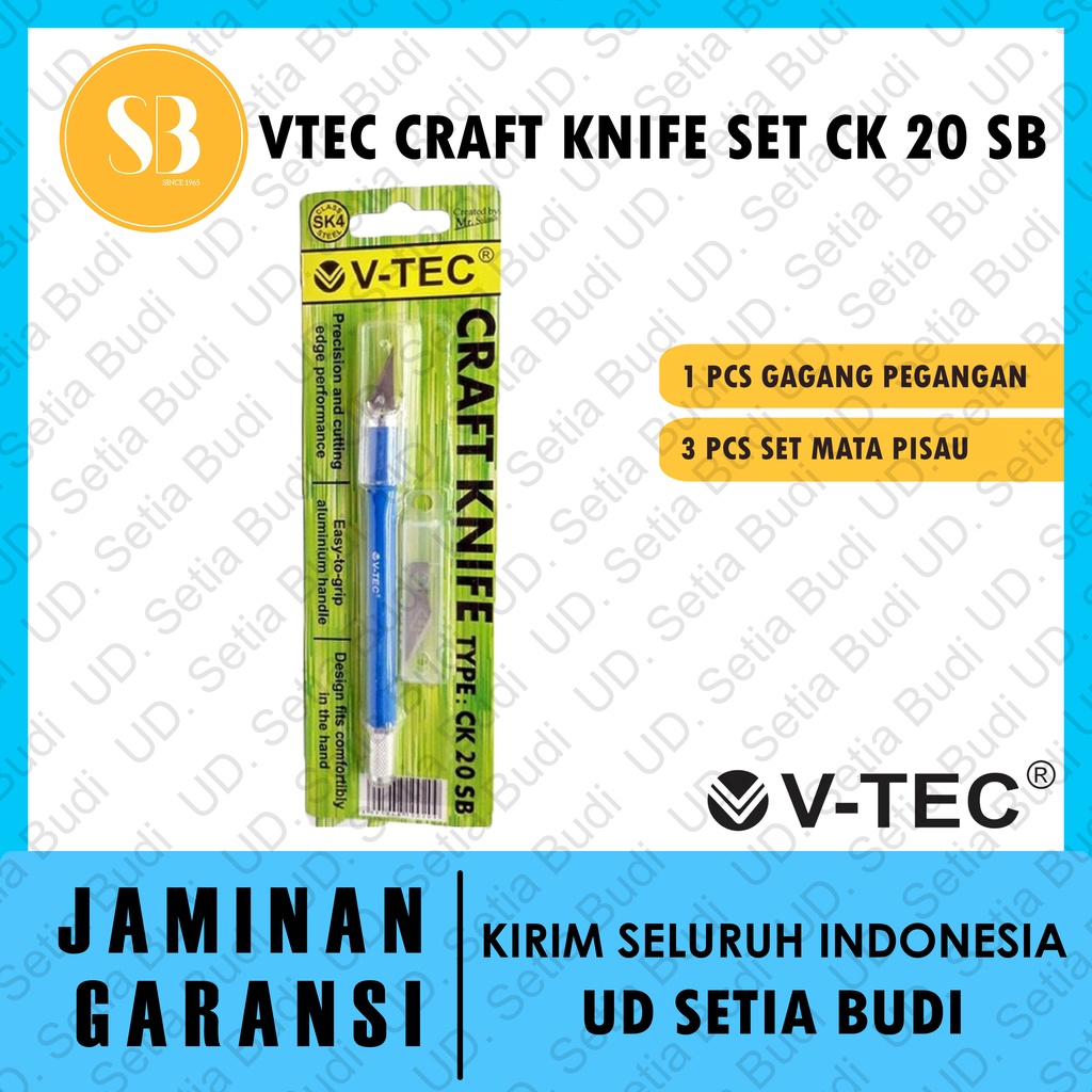 Jual Vtec Craft Knives Set CK 20 SB Pisau Kriya Vtec CK 20SB | Shopee ...