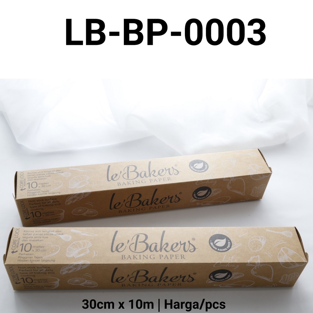 Jual LB-BP-0003 Brown parchment baking paper kertas roti coklat 30cm x ...