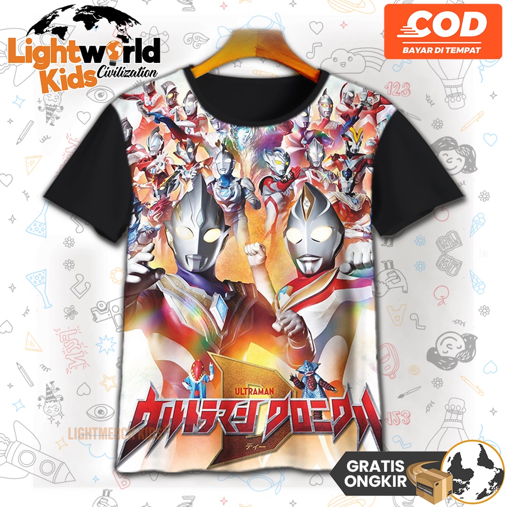 Jual Baju Kaos Anak Anime - Kaos Game 3D Lucu - Kaos Printing Ultraman ...