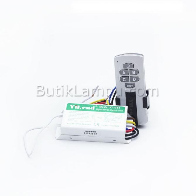 Jual Saklar Remote / Remote Control Switch 4 Way - Yilend 4 Channel ...