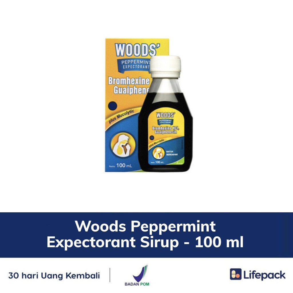 Jual Woods Peppermint Expectorant Sirup 100 ml LIFEPACK Shopee