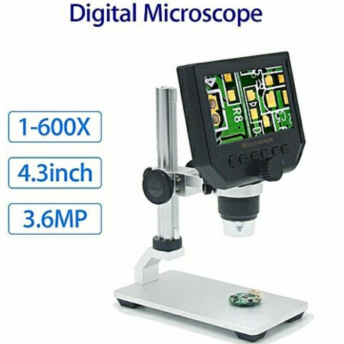 Jual Digital Microscope Mikroskop Digital 3.6Mp 600X Monitor Metal ...