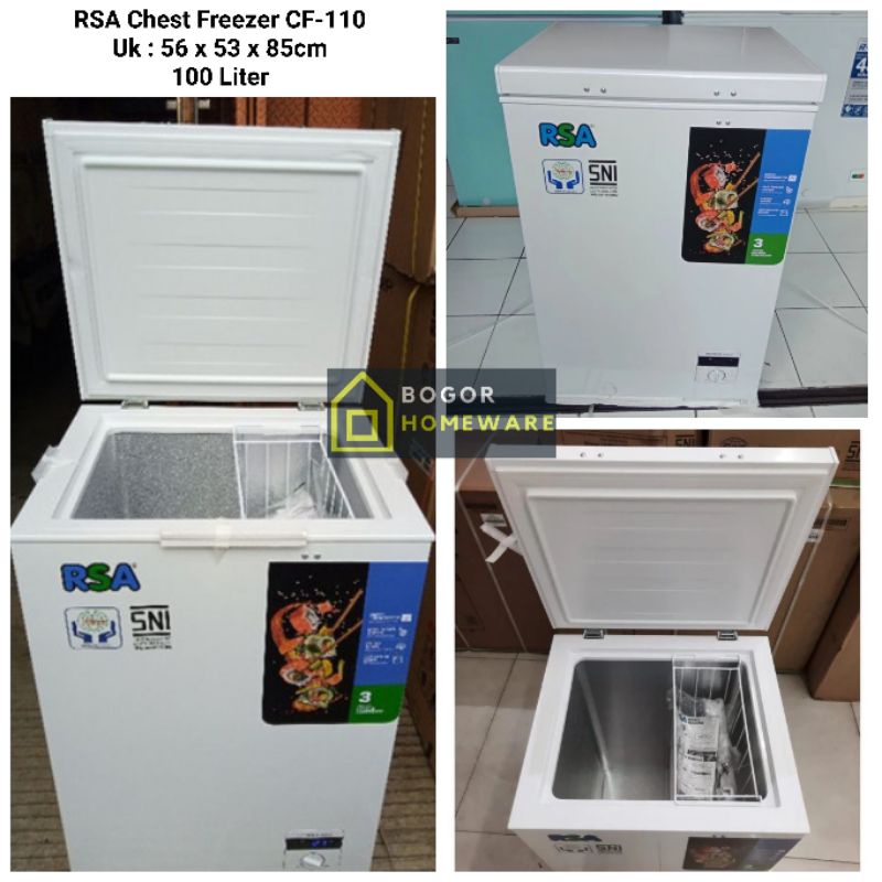 Jual RSA CF-100 CHEST FREEZER 100 LT LITER / FREEZER BOX RSA CF100 / CF100  di Seller Barat Daya Elektronik - Pasir Jaya, Kota Tangerang