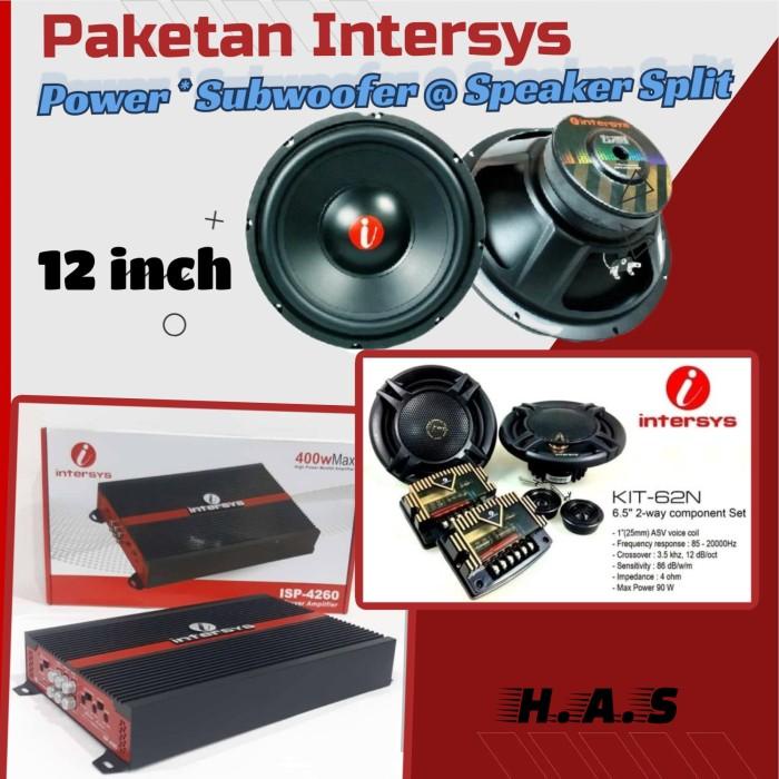 Jual Paket Audio Mobil Intersys Power Subwoofer Split Speaker Shopee Indonesia