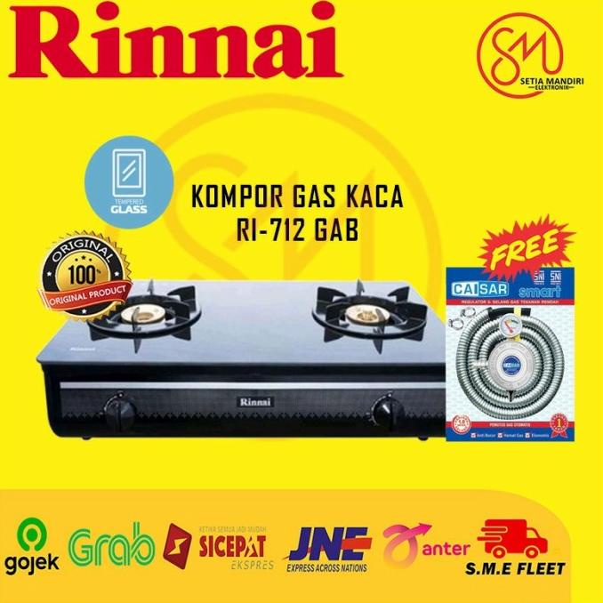 Jual RINNAI RI712GAB Kompor Gas Kaca Dua Tungku Lilin RI 712 GAB ...