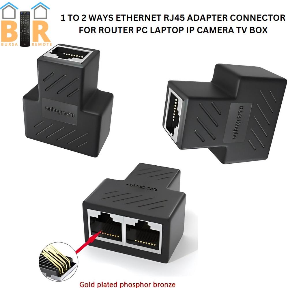 Jual LAN ETHERNET RJ45 NETWORK SPLITTER ADAPTER CONNECTOR 1TO2 ...