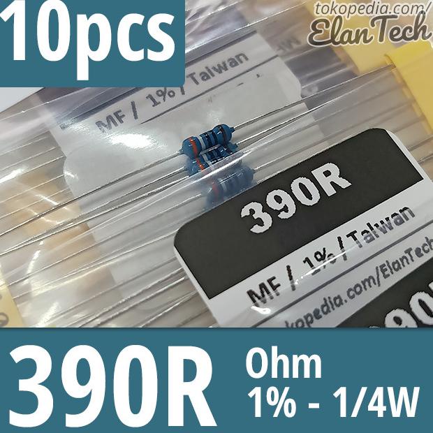 100 Résistances 390R (390 Ohm) 0.6W Metal Film 1% - Utilisables Comme 0.25W Ou 0.5W - POPESQ