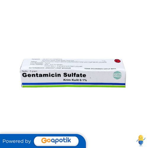 Jual GENTAMICIN SULFATE MOLEX 0.1 CREAM 5 GRAM TUBE Shopee Indonesia
