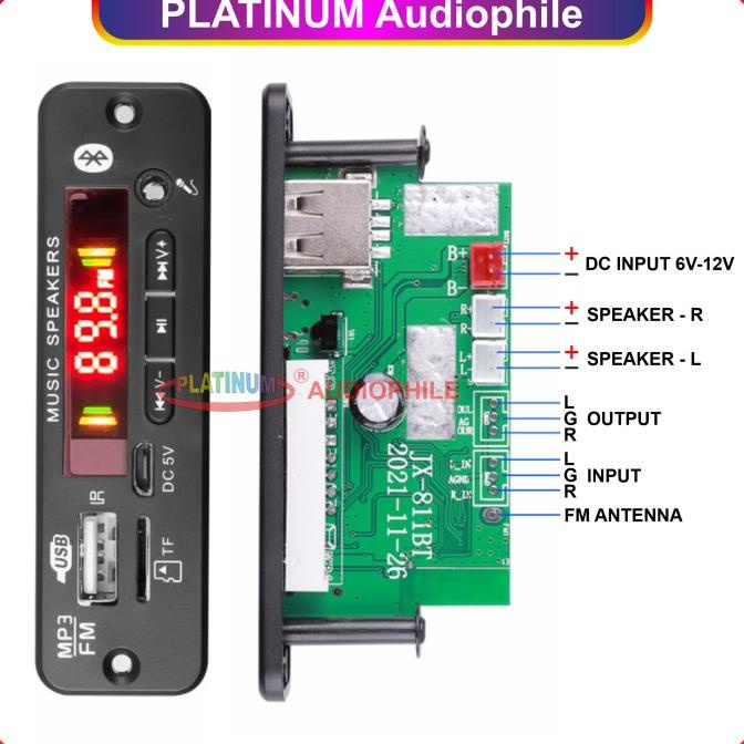 Jual Modul MP3 Bluetooth Karaoke Microphone Echo Class D Amplifier 40W
