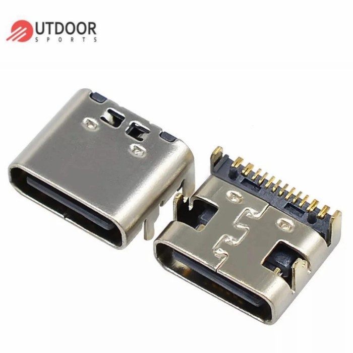 Jual Soket USB Type C 16P Connector SMD Female DIP4 Hd | Shopee Indonesia