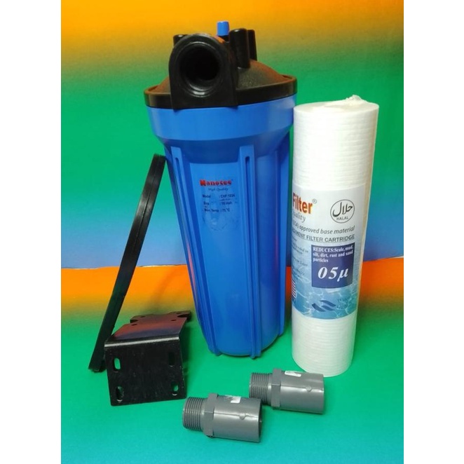 Jual FILTER AIR MURAH PAKET HOUSING 10INCH DENGAN FILTER CATRIDGE
