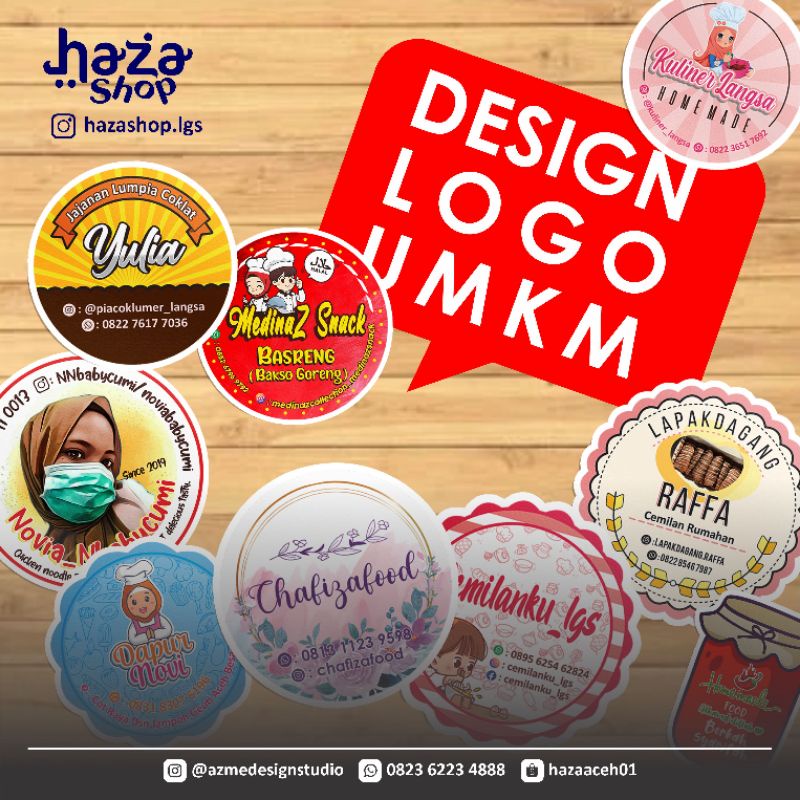 Jual JASA DESAIN LOGO UMKM/ LOGO MAKANAN/ LOGO MINUMAN/ LOGO BUTIK