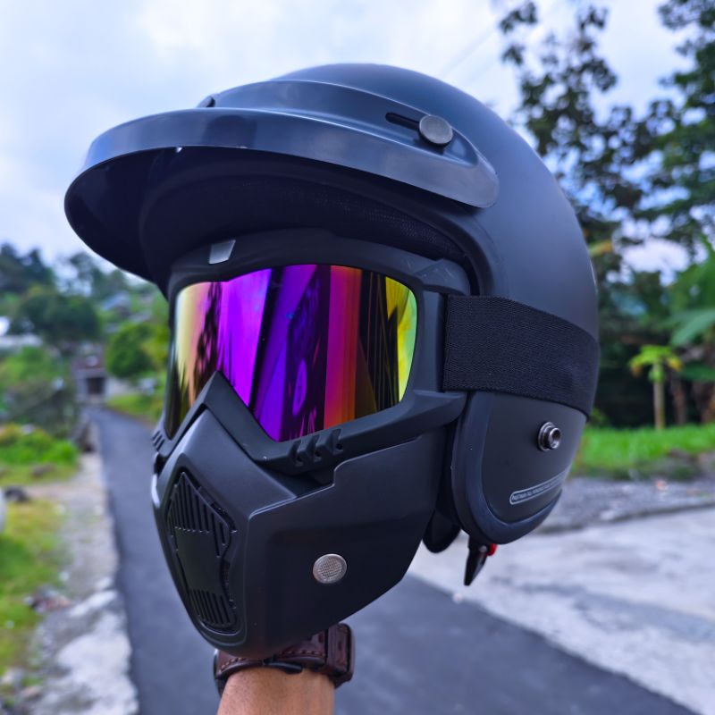 Jual Helm Bogo Kairos Gogle Mask Topi Paket Ganteng Shopee Indonesia