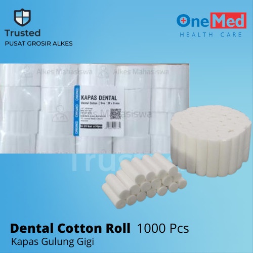 Jual Dental Cotton Roll Onemed 8mm 10mm isi 1000 pcs Kapas Gulung Gigi