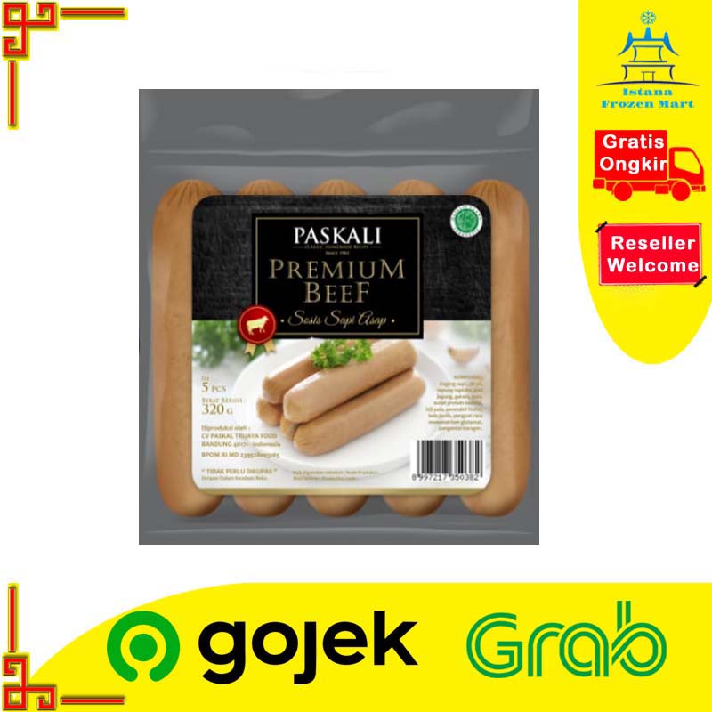 Jual Sosis Sapi Asap Premium Smoked Beef - PASKALI | Shopee Indonesia