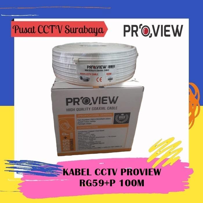 Jual Kabel Cctv Coaxial Rg59+Power Proview 100Meter Original | Shopee ...