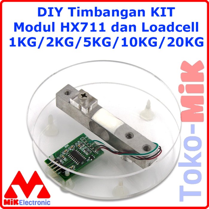 Jual Kit Loadcell Load cell HX711 Sensor Timbangan Digital Acrylic ...