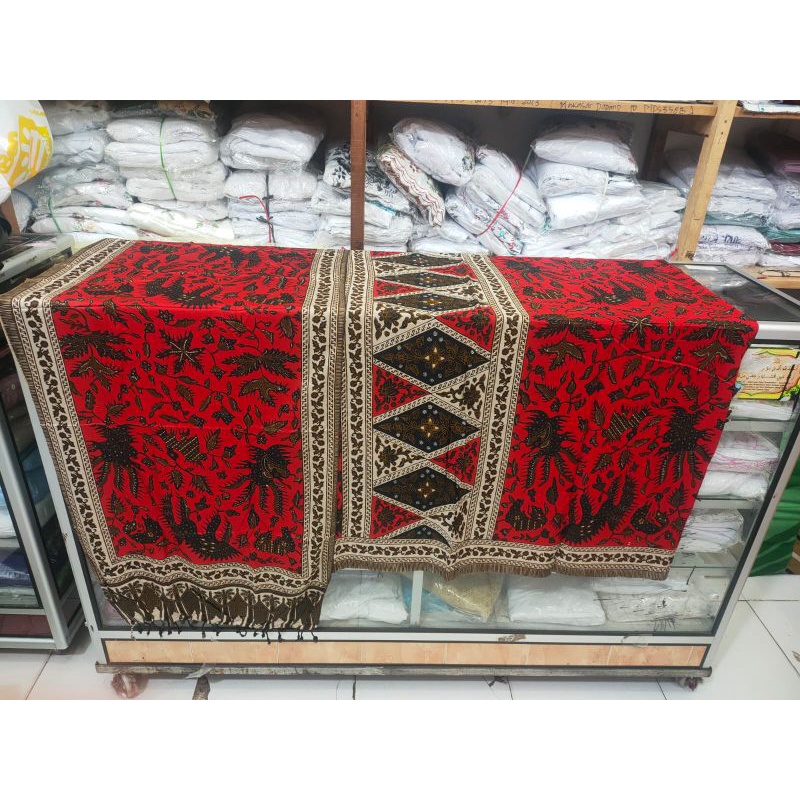 Jual kain rok batik tanah liek original + salendang set rok dan ...