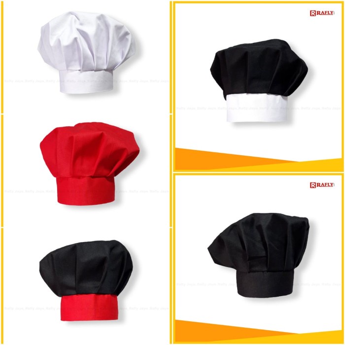 Jual Best Seller Topi Koki Topi Chef Chef Cap Topi Koki Bahan Tebal ...