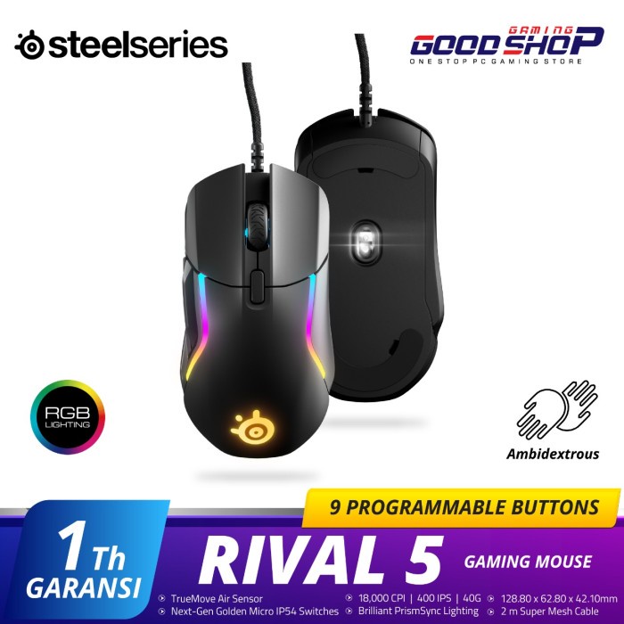 Jual SteelSeries Rival 5 - Gaming Mouse | Shopee Indonesia