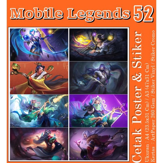 Jual Sticker Poster | Mobilelegends | Mlbb | Mobile Legends Bangbang ...
