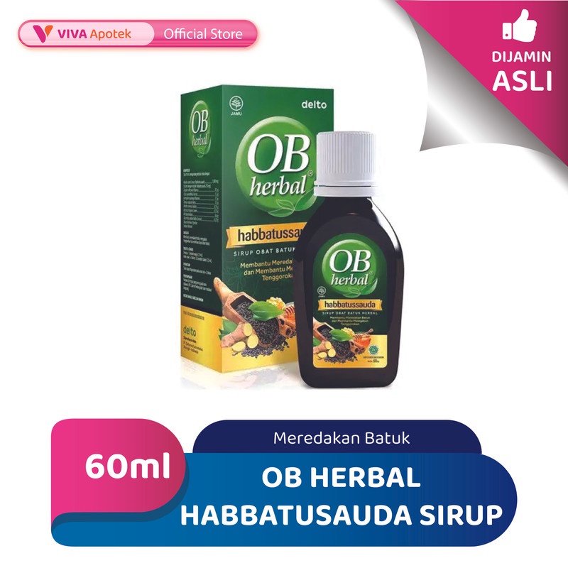 Jual Ob Herbal Habbatusauda Sirup Meredakan Batuk Ml Shopee