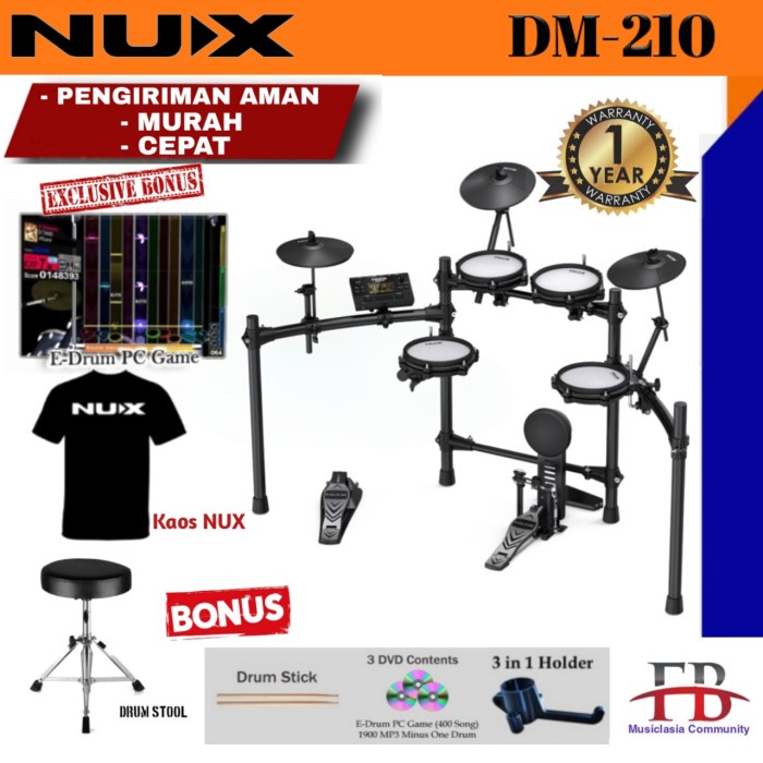 Jual Drum elektrik NUX DM210 / DM 210 Electric Drum Original Shopee