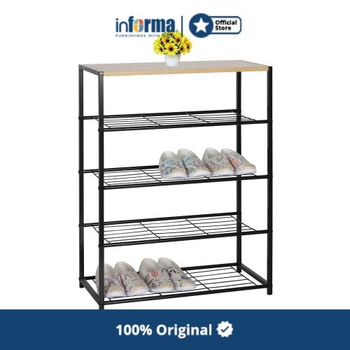 Jual Terlaris Informa - Rak Sepatu-Brandon 4 Tier Shoe Rack 63X30X83Cm ...