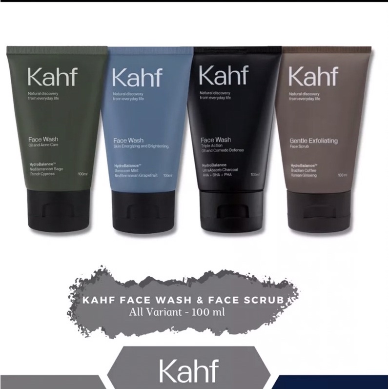 Jual Kahf Face Wash 100ml All Varian Sabun Wajah Khusus Pria Shopee