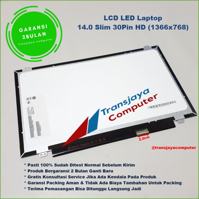 Jual Layar Lcd Led Laptop Lenovo Thinkpad T T S T Slim Pin Shopee Indonesia