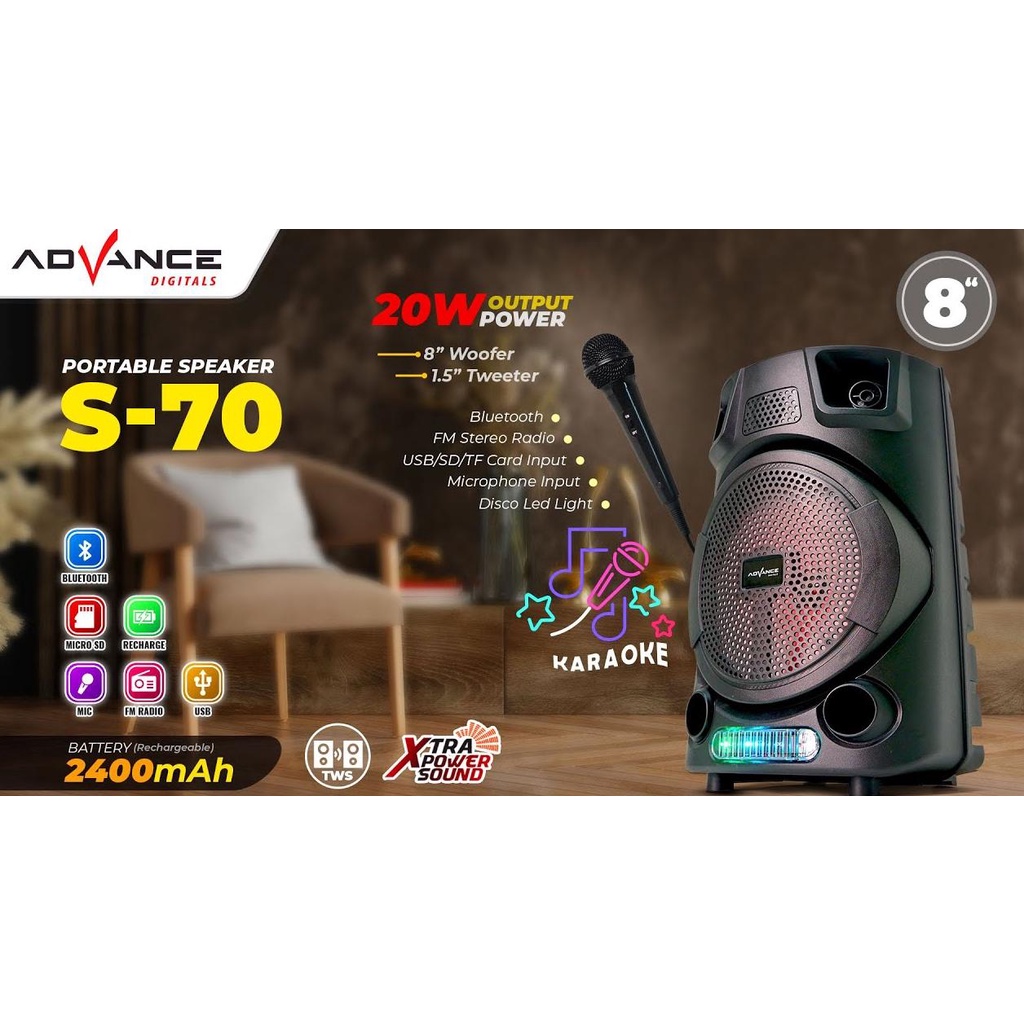 Jual Cuci Gudang Speaker Aktif Advance S Inch Advance Ukuran Inch Bluetooth Karaoke