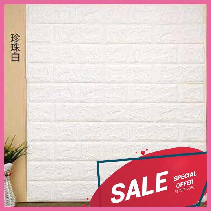 Jual FNC STICKER WALLPAPER DINDING 3D EMBOSED MODEL BATA 77X70CM