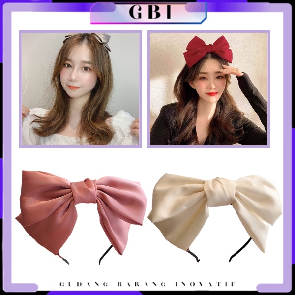 Jual Gbi Bando Korea Wanita Dewasa Pita Besar Bandana Model Pita Kupu Kupu Headband Aksesoris 