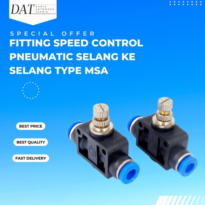 Jual MSA 10 Fitting Speed Control Pneumatic Slip Lock Selang 10mm X 10mm Shopee Indonesia