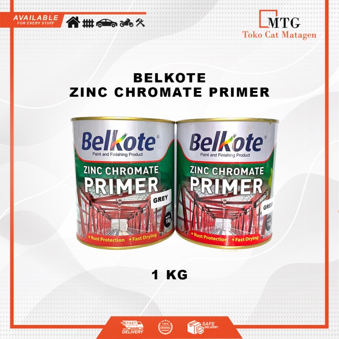 Jual HARGA DISKON Belkote Zinc Chromate Primer 1 Kg (Cat Besi Anti