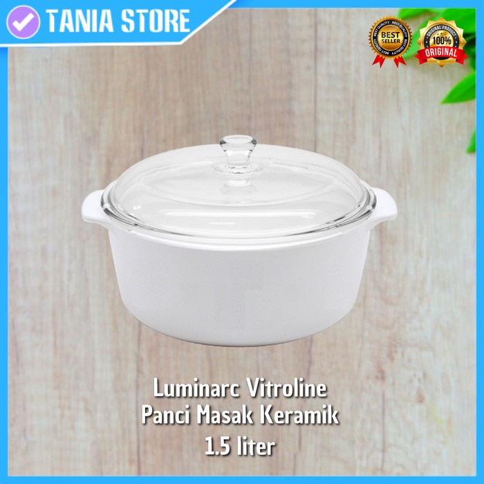 Jual Panci Masak Keramik Kaca Luminarc Vitro Blooming Liter Shopee Indonesia