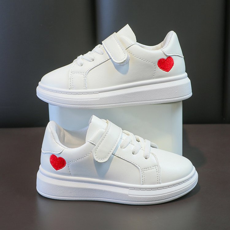 Jual ❤Sneakers Children Love Style Solid White Casual Shoes for - Main Image