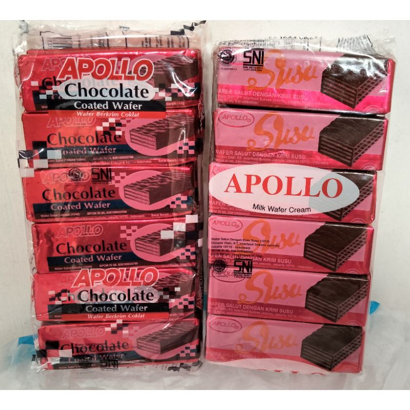 Jual Apollo Milk Wafer Cream Apollo Chocolate Coated Wafer Wafer