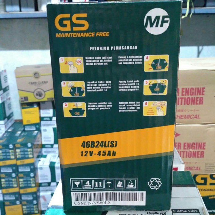 Jual KN- Aki Mobil / Battery GS ASTRA Type GS MF 46B24LS / NS60LS 12V