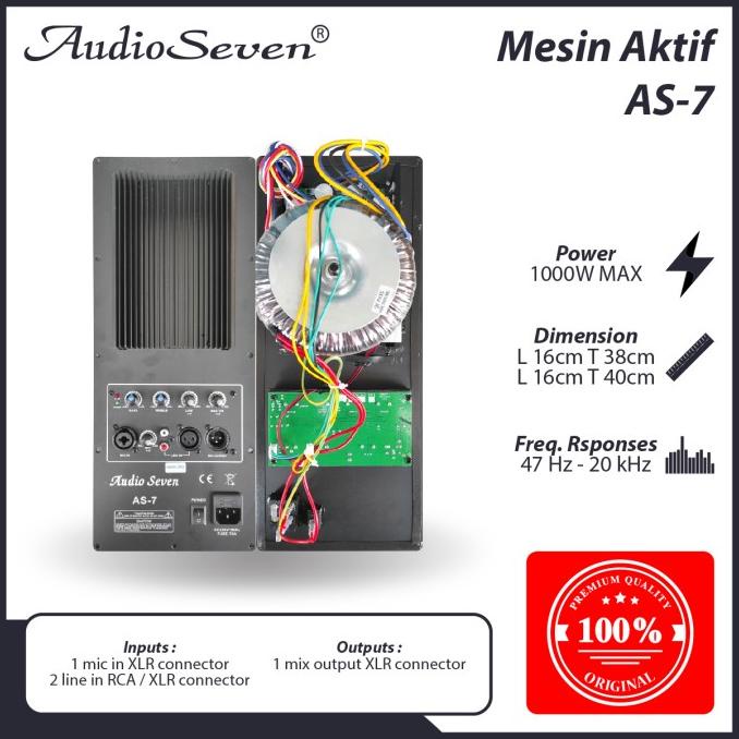 Jual Mesin Speaker Aktif / Power Kit Aktif Audio Seven Original As7