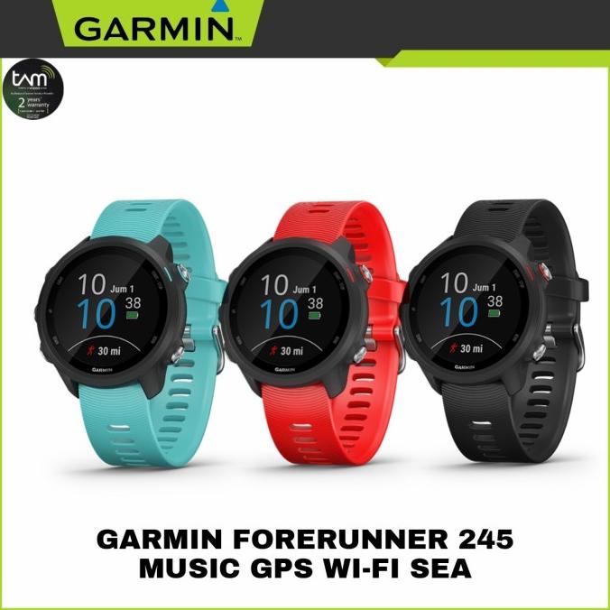 Garmin Forerunner 245 Music GPS Wi-Fi Garansi Resmi Tam Tahun