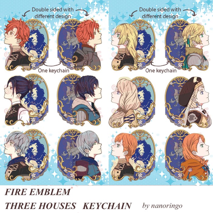 Jual Gaya Fire Emblem Three Houses Keychain - Gantungan Kunci - Blue ...