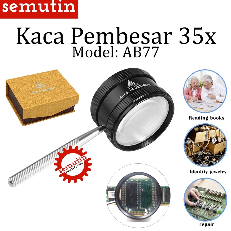 Jual Bagus Banget Kaca Pembesar 35x Ab77 Lup Lensa Magnifier