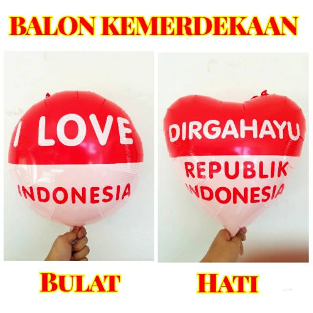 Jual Mvq Balon Foil Kemerdekaan Hut Ri Dekorasi Agustus Hati