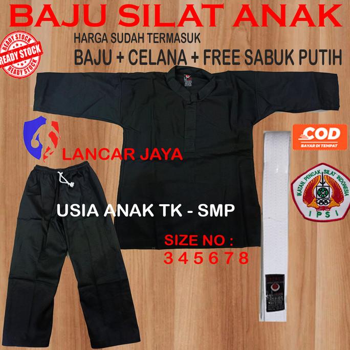Jual BAJU SILAT ANAK BELADIRI STELAN ( BAJU + CELANA + FREE SABUK